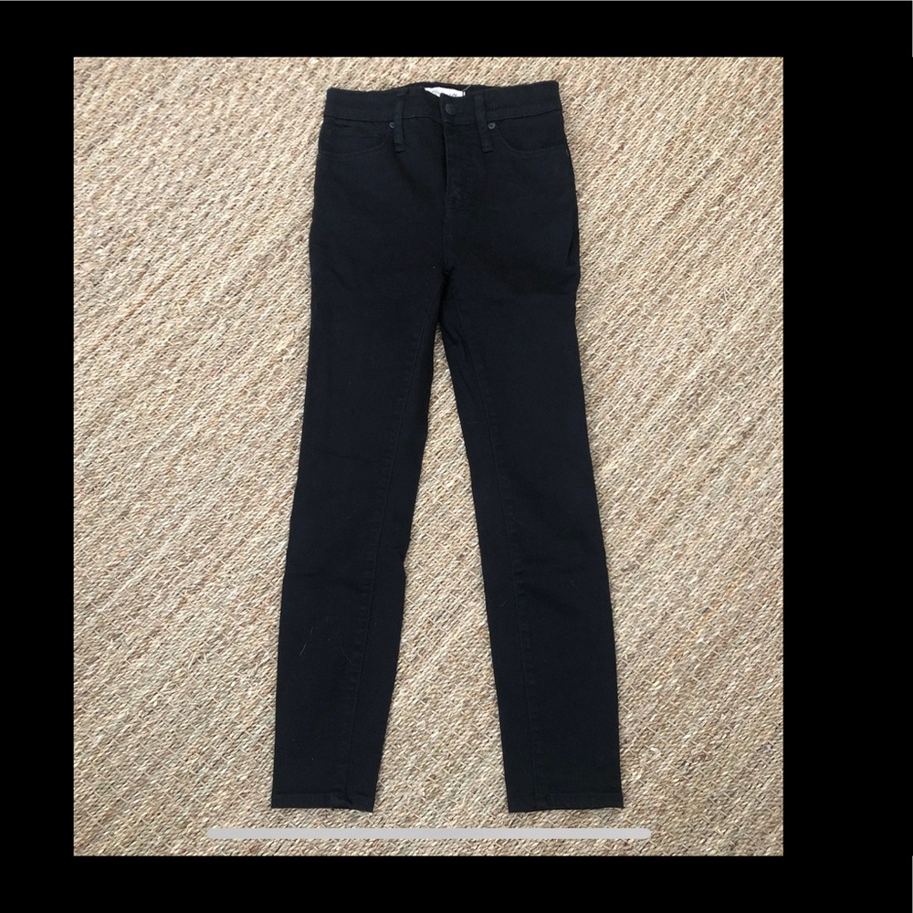 Madewell 10” curvy high rise skinny Jean black Carbondale